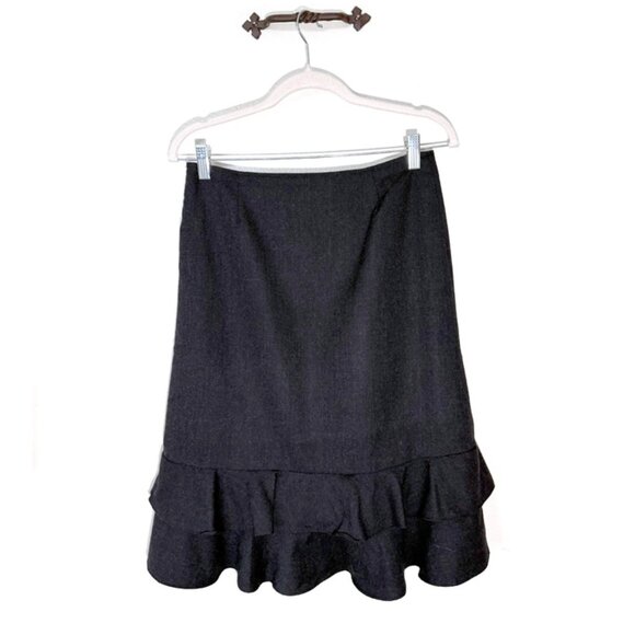 Anthropologie Double Ruffled Wool Skirt - Picture 3 of 8